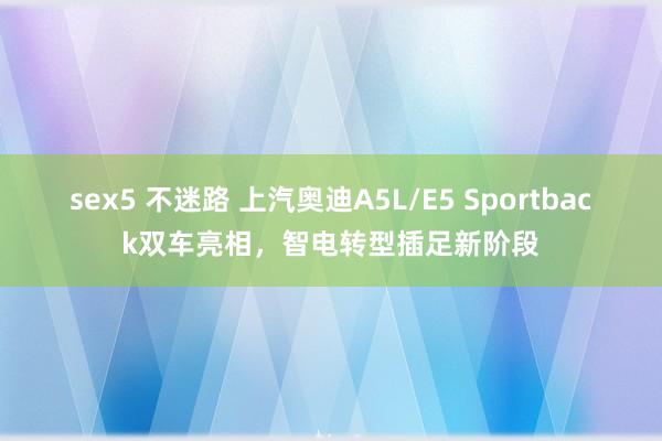 sex5 不迷路 上汽奥迪A5L/E5 Sportback双车亮相，智电转型插足新阶段